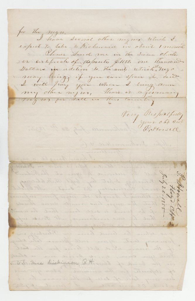 Letter to Richard H. Dickinson