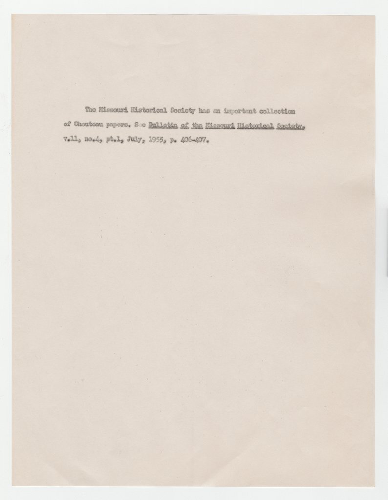 Pierre Chouteau document
