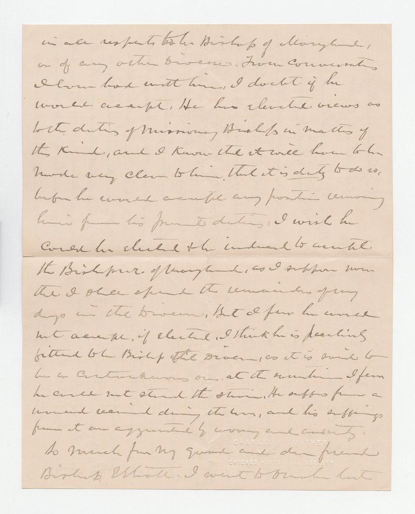 Christopher Colon Augur letter - Augur, Christopher Columbus, 1821-1898