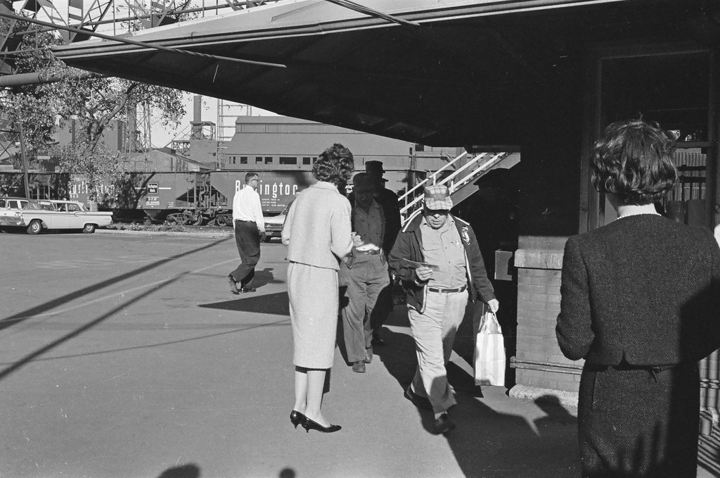 Eunice Kennedy Shriver campaigns at steel mill - Carmen Reporto for Chicago Sun-Times
