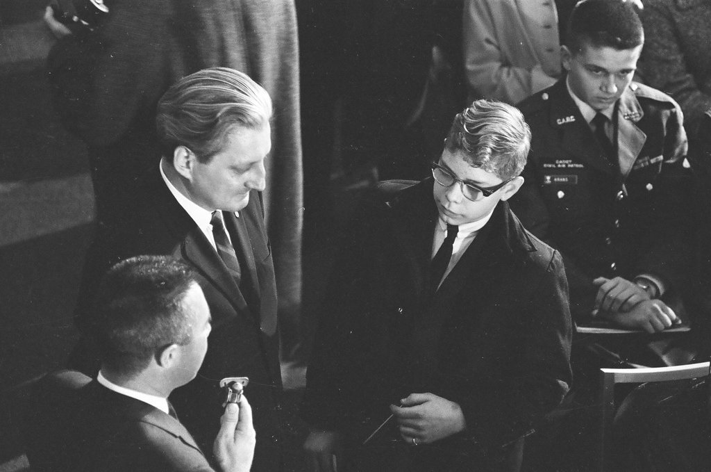 Astronauts Grissom and Young hold press conference - Ralph Arvidson for Chicago Sun-Times