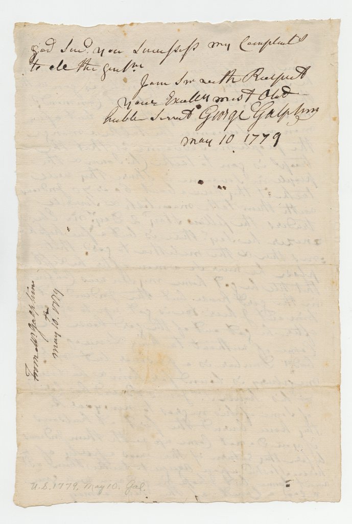 Letter to General Lincoln - Galphin, George