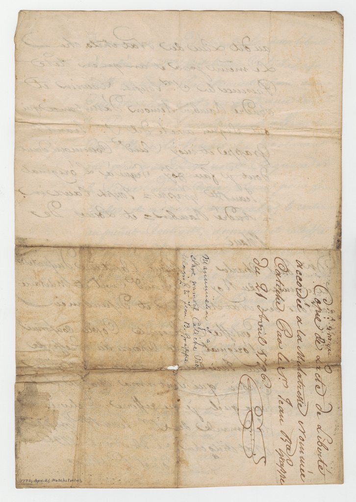 Manumission of an enslaved woman - De Blanc, Louis