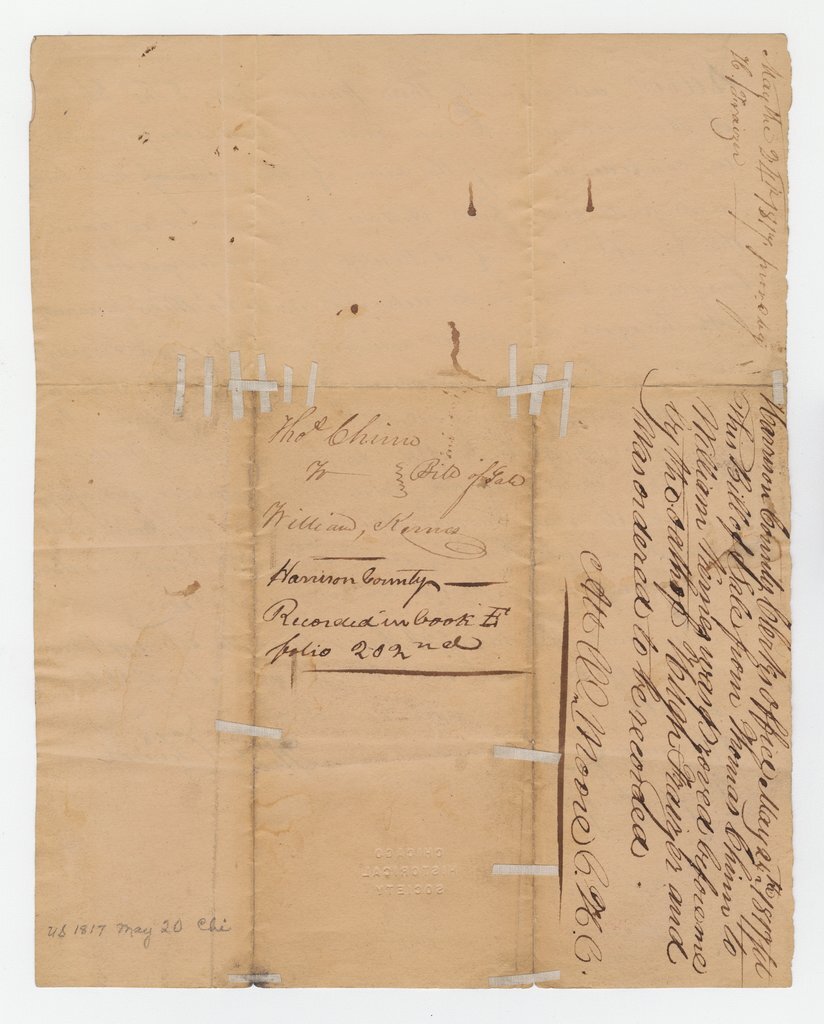 Bill of sale for enslaved woman - Chinn, Thomas