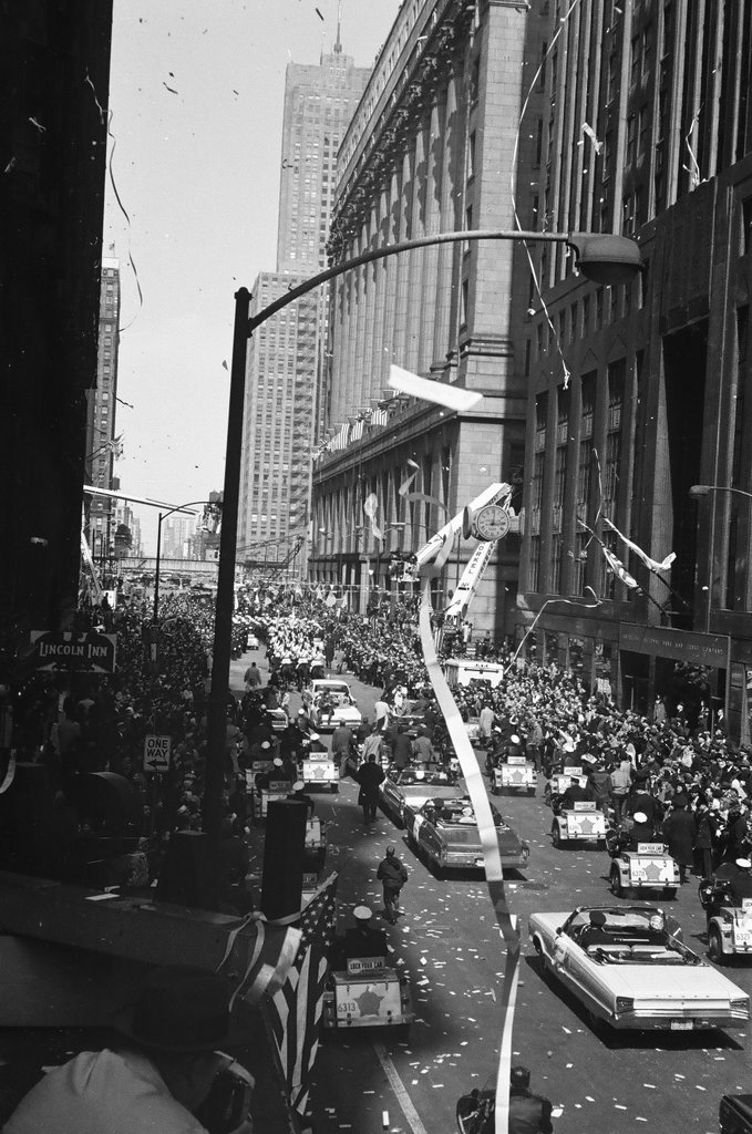 Astronauts Grissom and Young parade through the Loop - Ralph Arvidson for Chicago Sun-Times