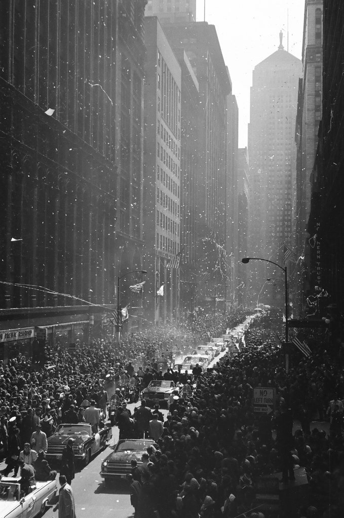 Astronauts Grissom and Young parade through the Loop - Ralph Arvidson for Chicago Sun-Times