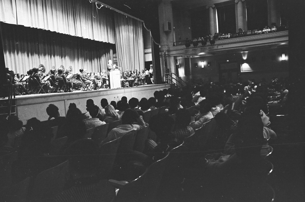 Colonel John Glenn speaks in high school auditorium - Edward DeLuga for Chicago Sun-Times