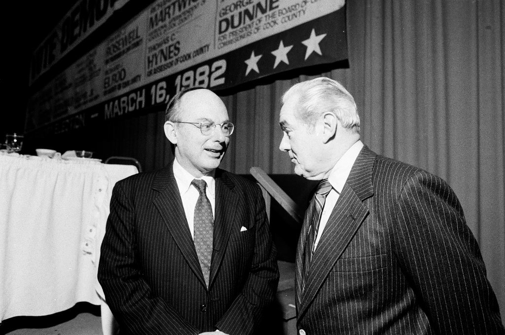 Adlai Stevenson and George Dunn - Bob (Robert) Black for Chicago Sun-Times