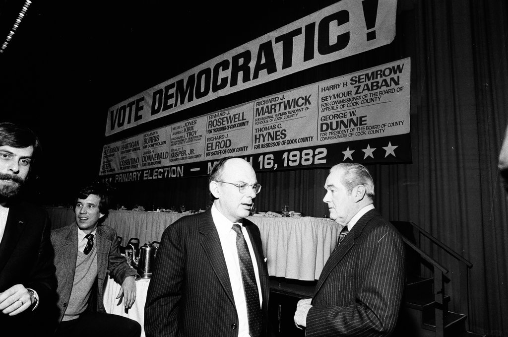 Adlai Stevenson and George Dunn - Bob (Robert) Black for Chicago Sun-Times