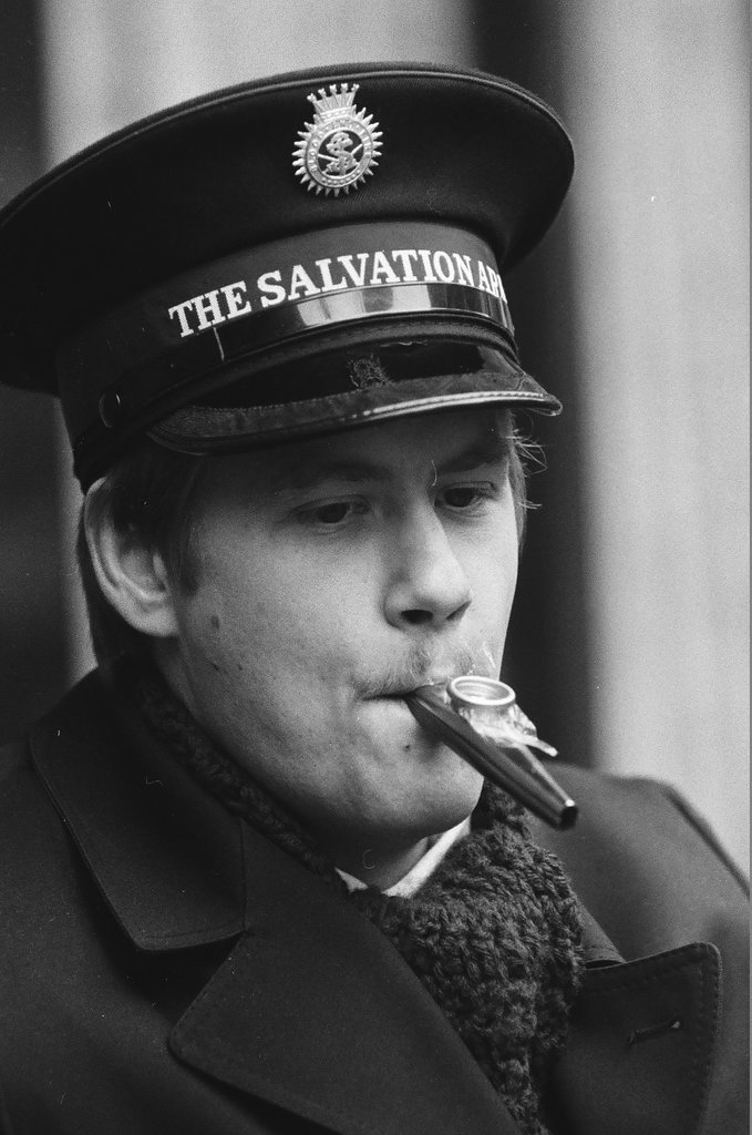 Salvation Army Cadet plays music - Chicago Sun-Times