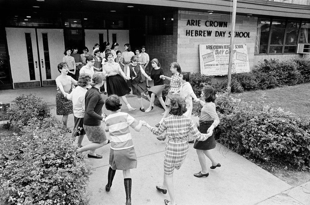 Eight grade students dancing the Horah - Chicago Sun-Times