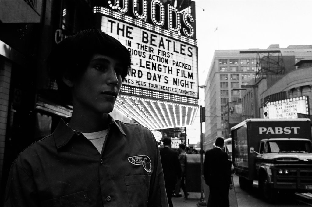 People line up to see Beatles movie - Howard Lyon for Chicago Sun-Times