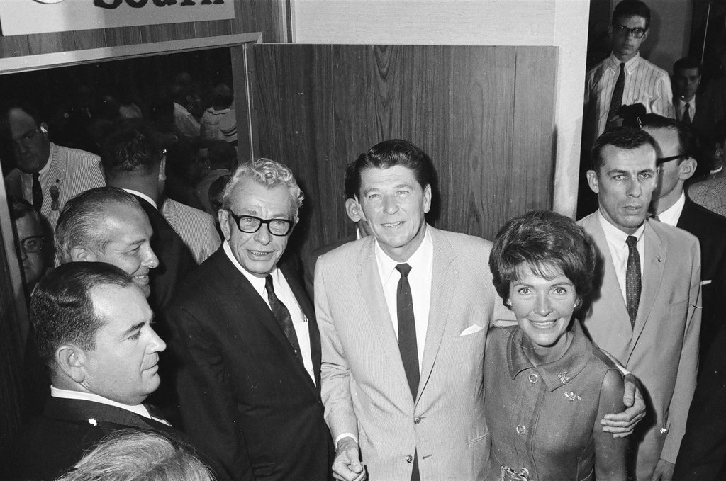 Senator Everett Dirksen and Ronald and Nancy Reagan at Republican convention in Miami - Chicago Sun-Times