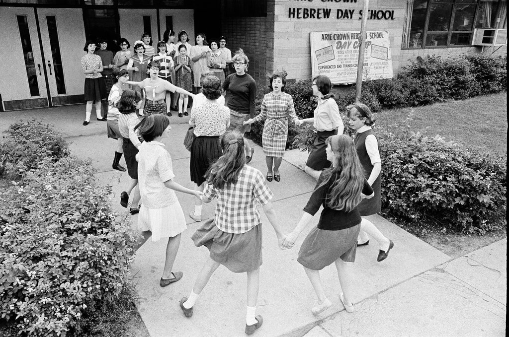 Eight grade students dancing the Horah - Chicago Sun-Times