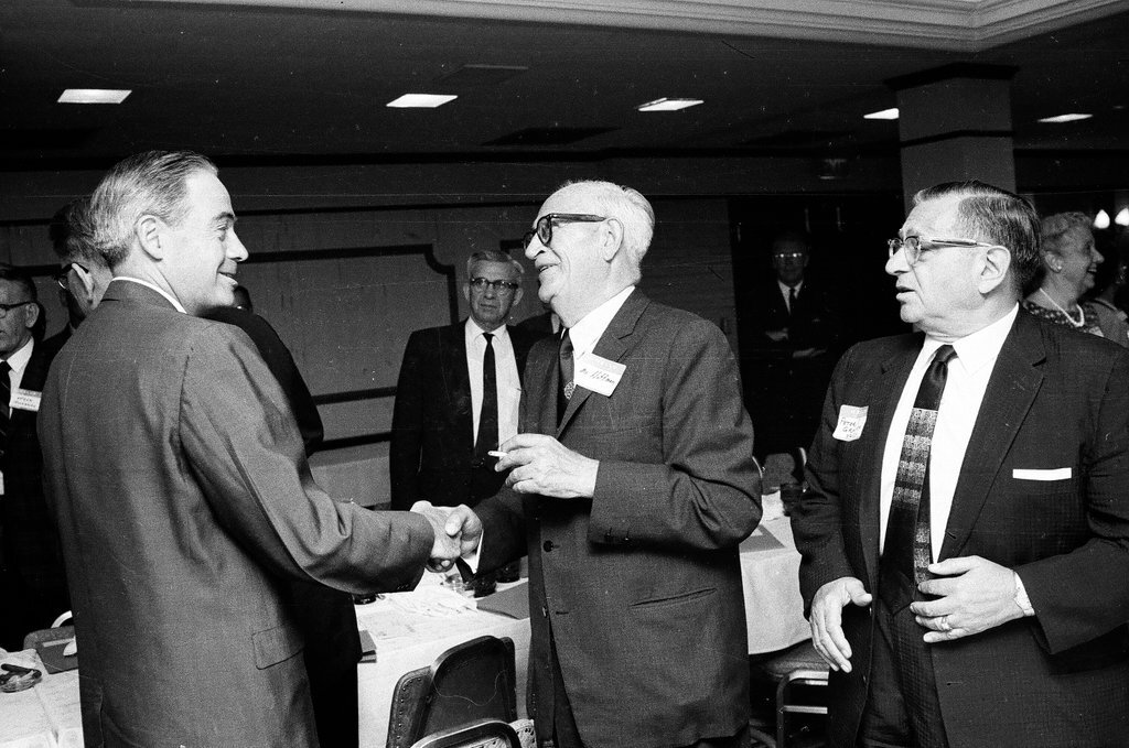 Barry Goldwater at airport and O'Hare Inn - Chicago Sun-Times