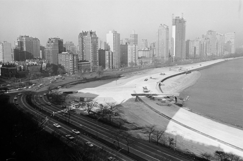 Oak Street Beach under construction - Chicago Sun-Times