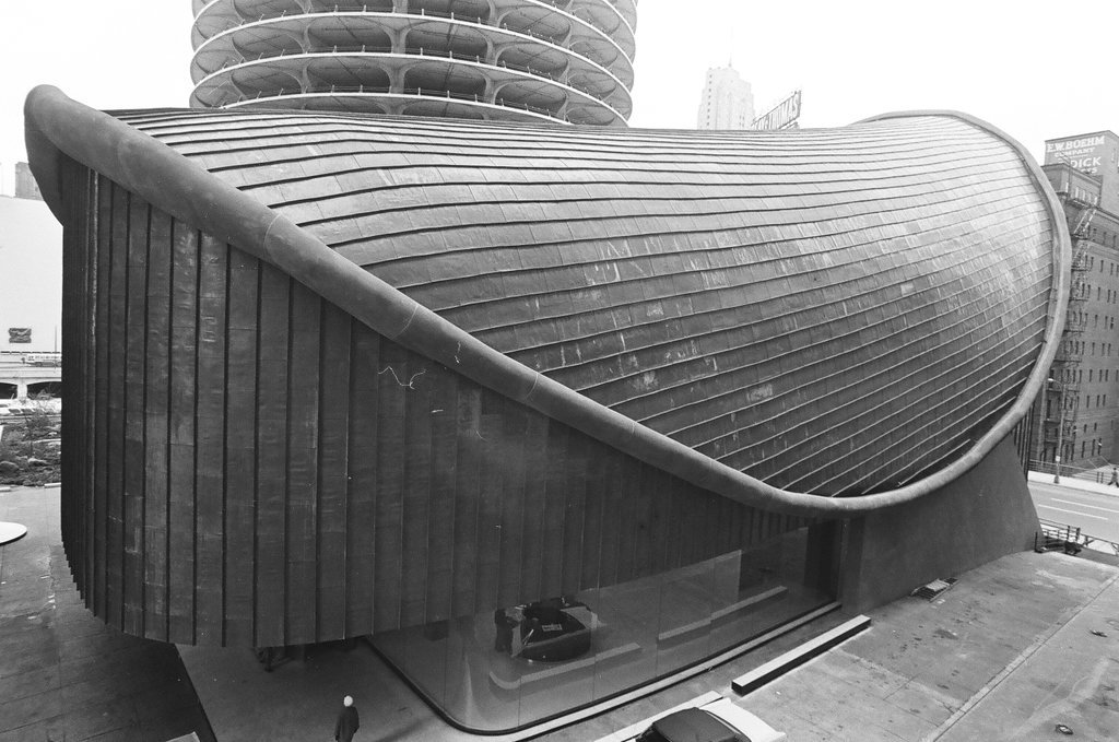 Exterior of WFLD-TV studio at Marina City - Chicago Sun-Times