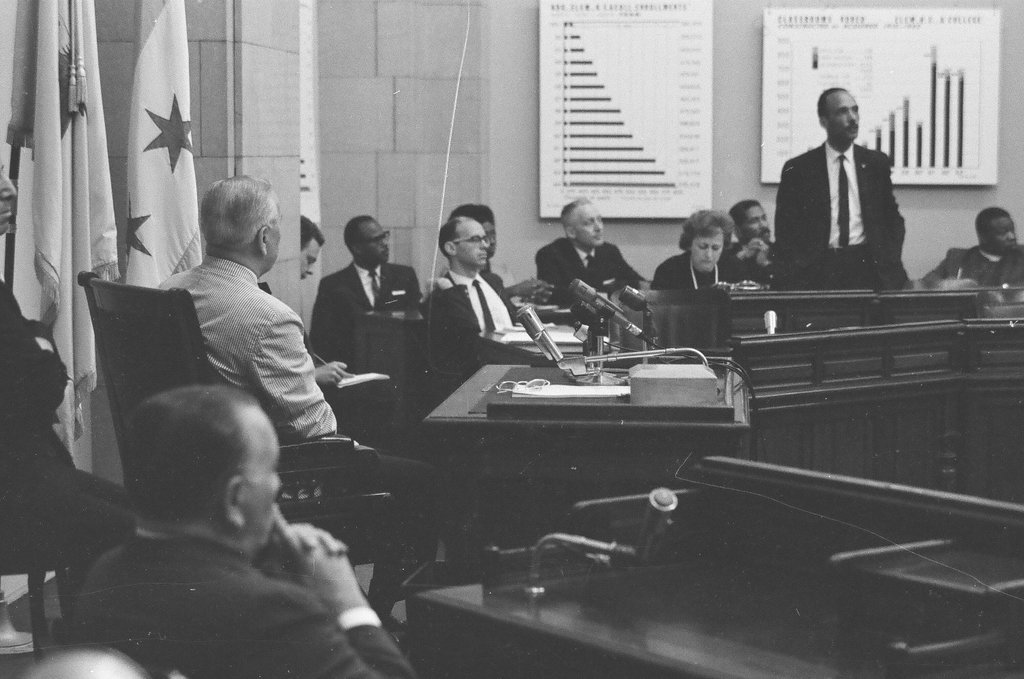 Mayor Daley attends Board of Education meeting - Jack Lenahan for Chicago Sun-Times