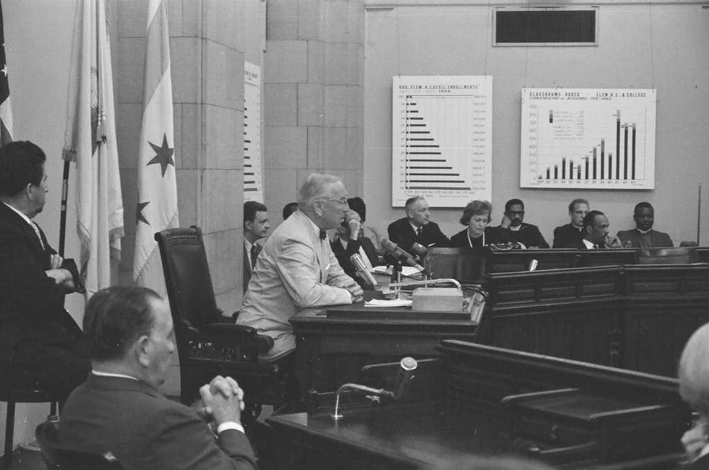 Mayor Daley attends Board of Education meeting - Jack Lenahan for Chicago Sun-Times