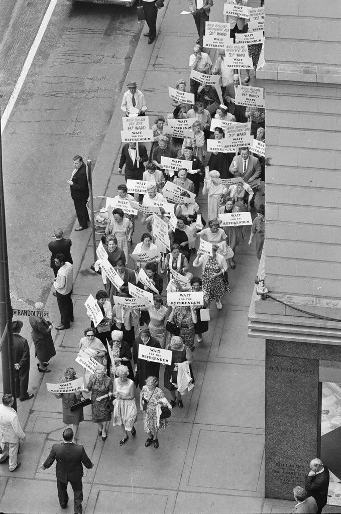 Fair Housing protest in front of City Hall - Howard Lyon for Chicago Sun-Times