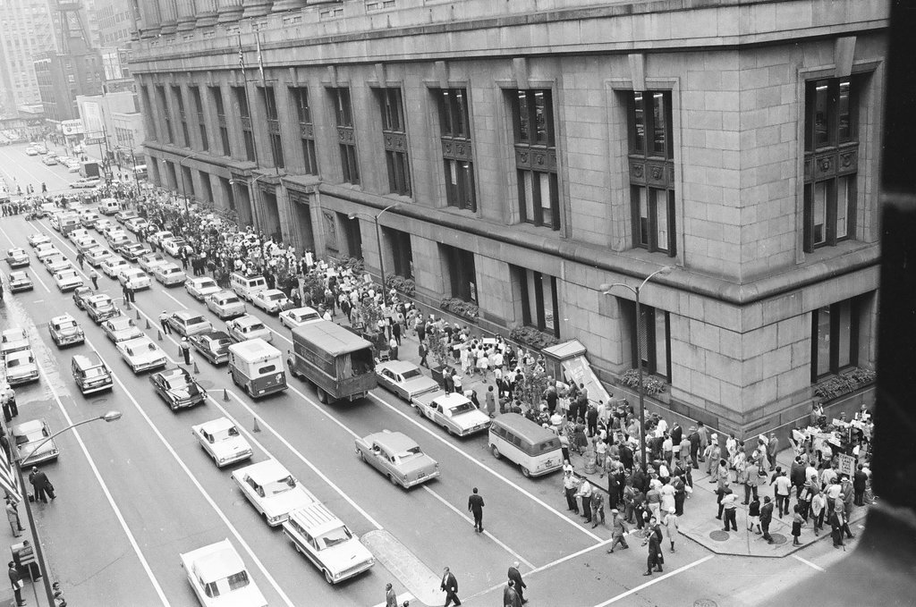 Fair Housing protest in front of City Hall - Howard Lyon for Chicago Sun-Times