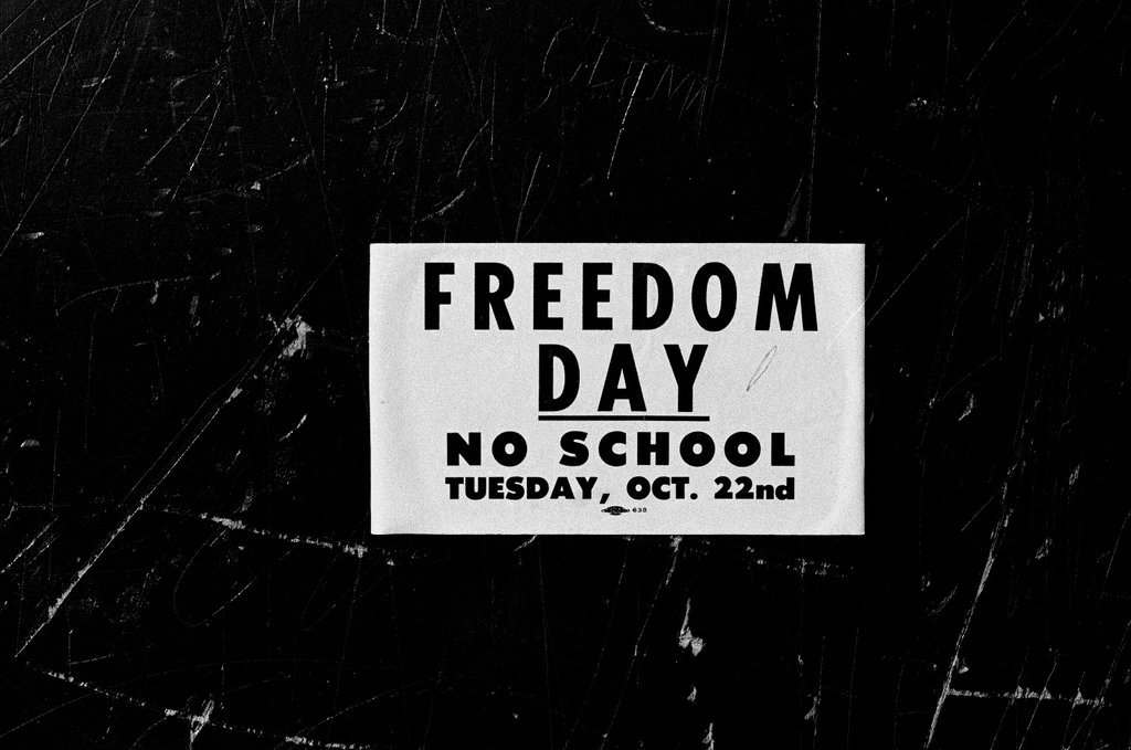 Freedom Day boycott at DuSable High School - Henry Herr Gill for Chicago Sun-Times