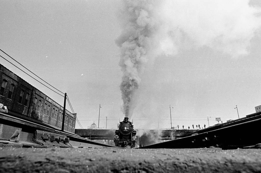 Steam engine at Dearborn Station - Jack Dykinga for Chicago Sun-Times