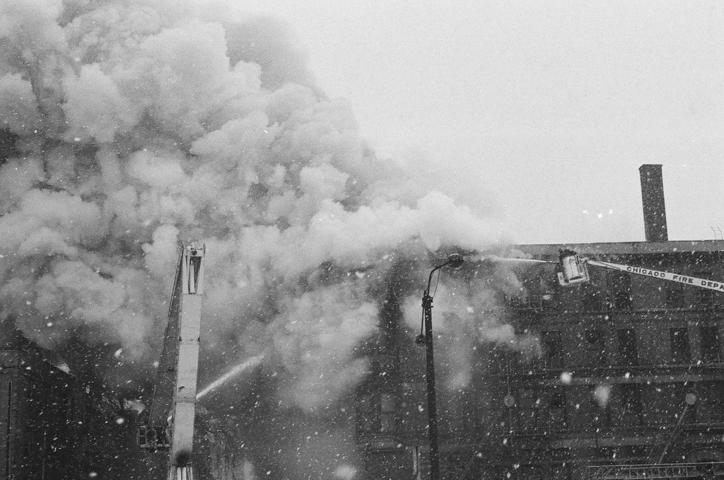 Firefighters working in the snow - Chicago Sun-Times