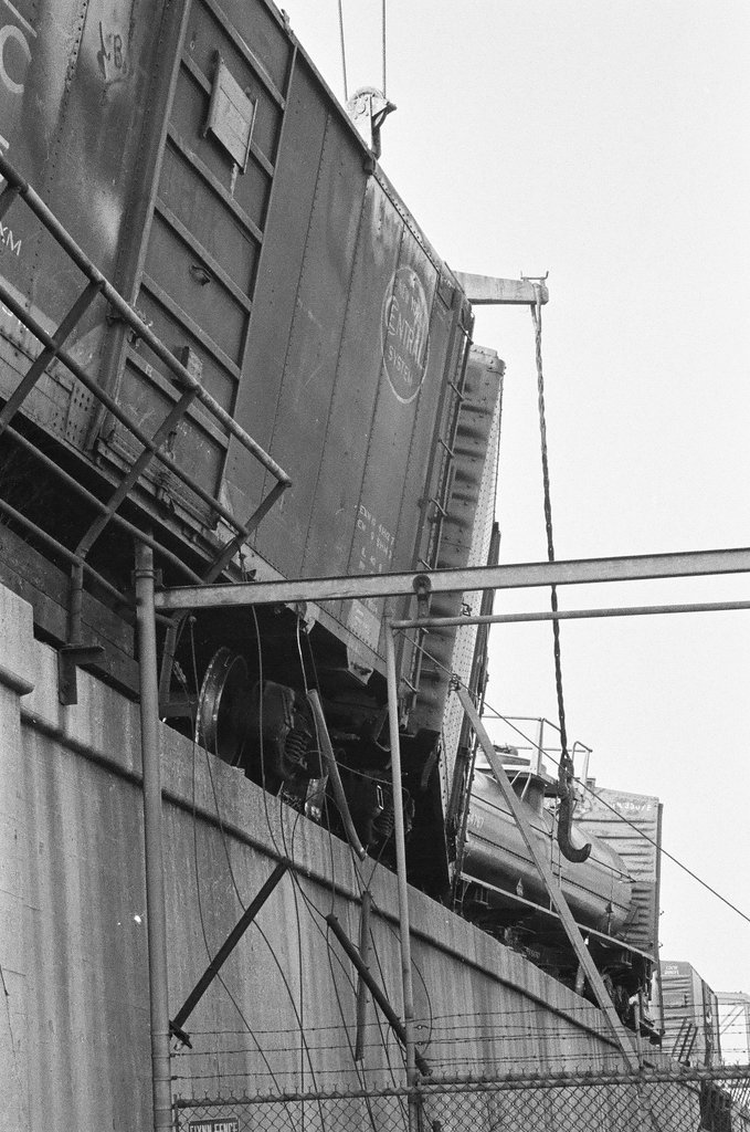 Derailed Northwestern freight cars - Chicago Sun-Times