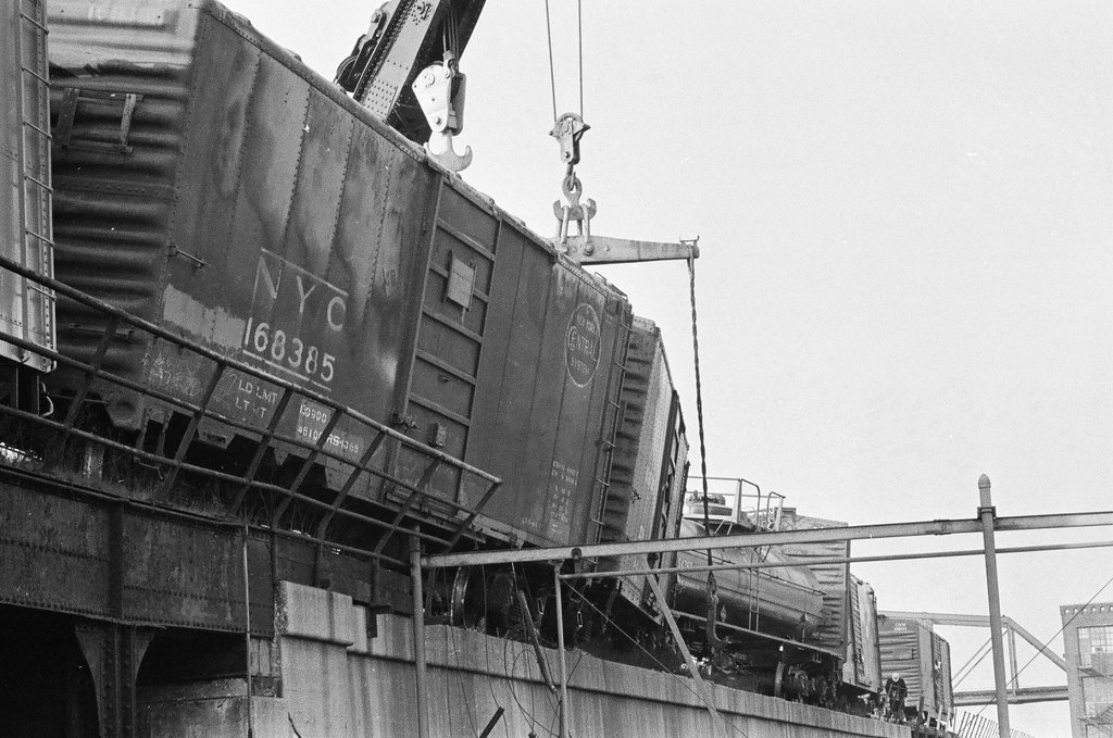 Derailed Northwestern freight cars - Chicago Sun-Times
