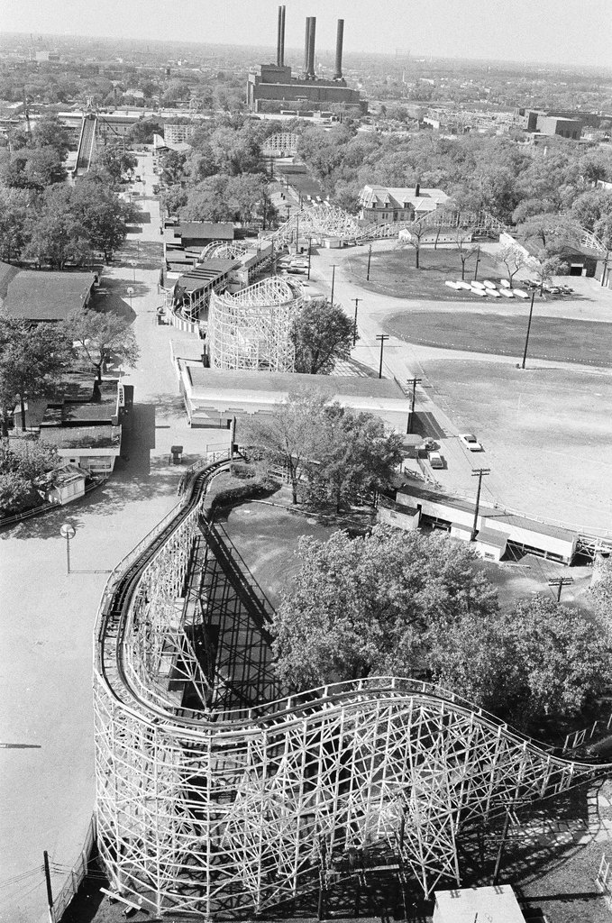 Aerial view of Riverview Amusement Park - Chicago Sun-Times