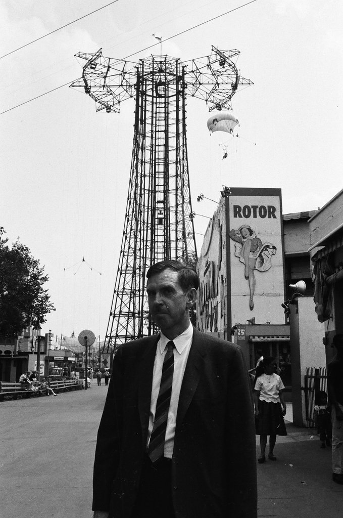 Owner of Riverview Amusement Park poses around the park - Chicago Sun-Times