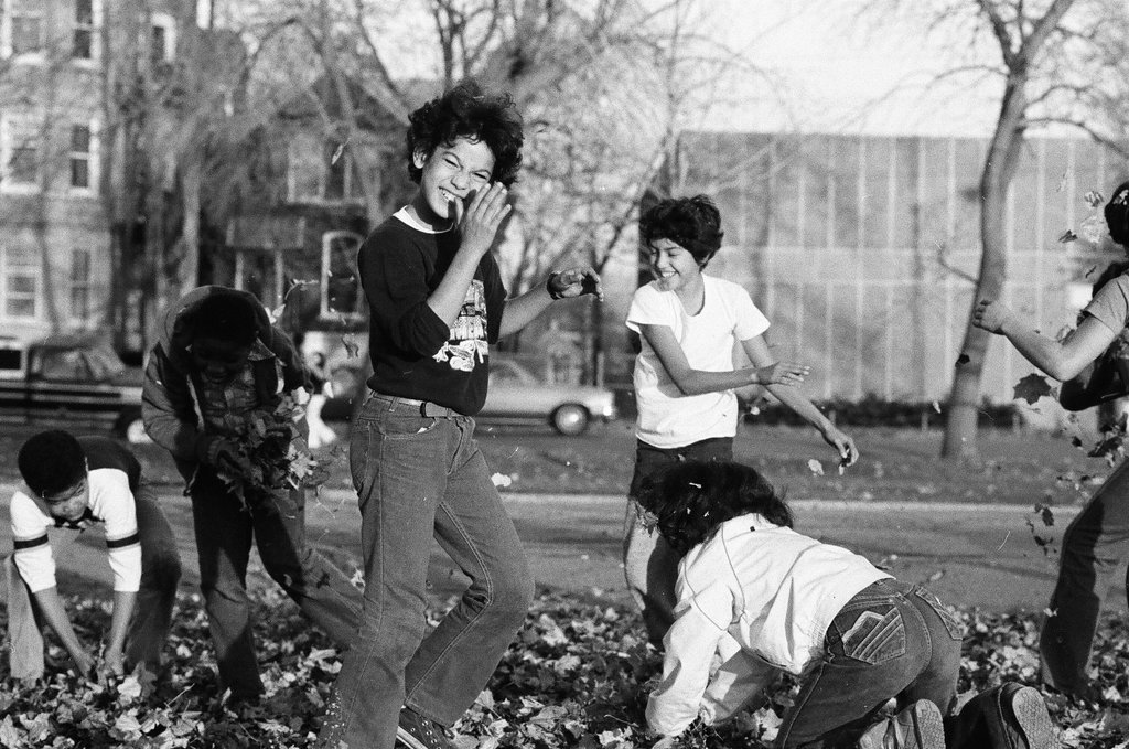 People enjoying Humboldt Park in the fall - Chicago Sun-Times