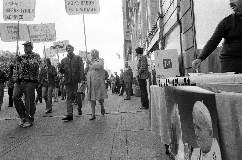Atheist protest marchers - Bob (Robert) Black for Chicago Sun-Times