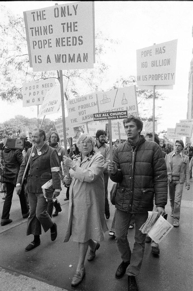 Atheist protest marchers - Bob (Robert) Black for Chicago Sun-Times