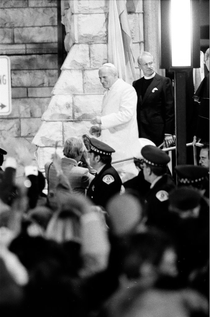 Pope John Paul II outside Holy Name Cathedral - Randy B. Leffingwell for Chicago Sun-Times