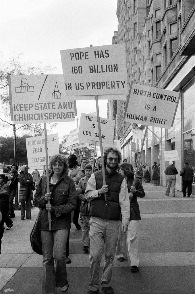 Atheist protest marchers - Bob (Robert) Black for Chicago Sun-Times