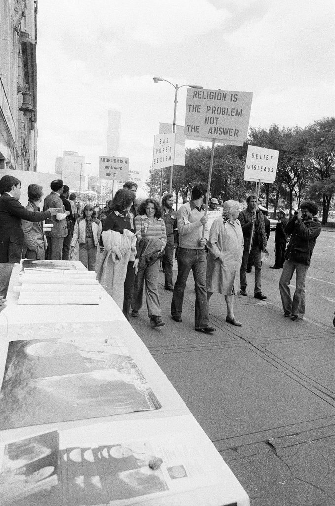 Atheist protest marchers - Bob (Robert) Black for Chicago Sun-Times