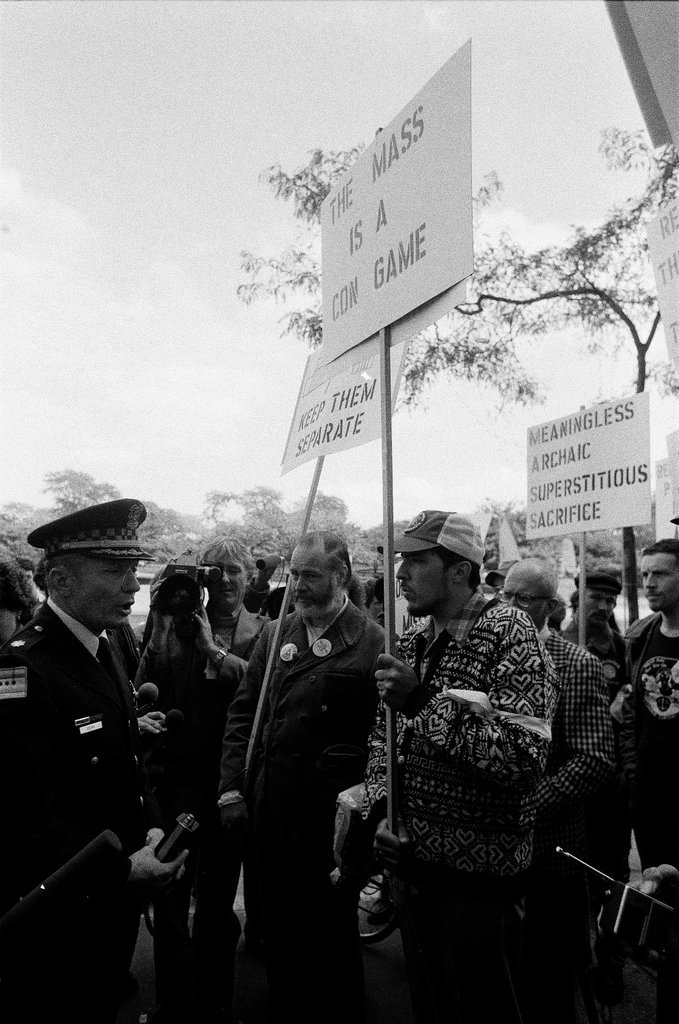 Atheist protest marchers - Bob (Robert) Black for Chicago Sun-Times