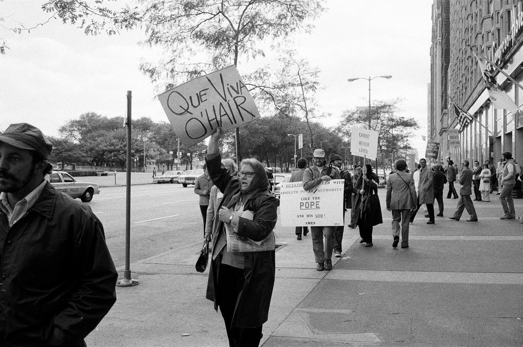 Atheist protest marchers - Bob (Robert) Black for Chicago Sun-Times