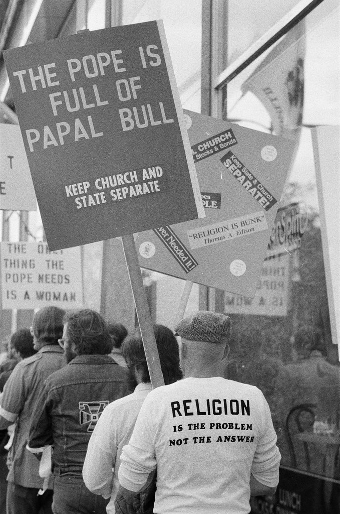 Atheist protest marchers - Bob (Robert) Black for Chicago Sun-Times
