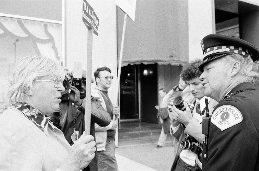 Atheist protest marchers - Bob (Robert) Black for Chicago Sun-Times