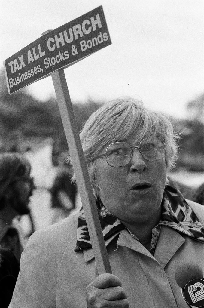 Atheist protest marchers - Bob (Robert) Black for Chicago Sun-Times