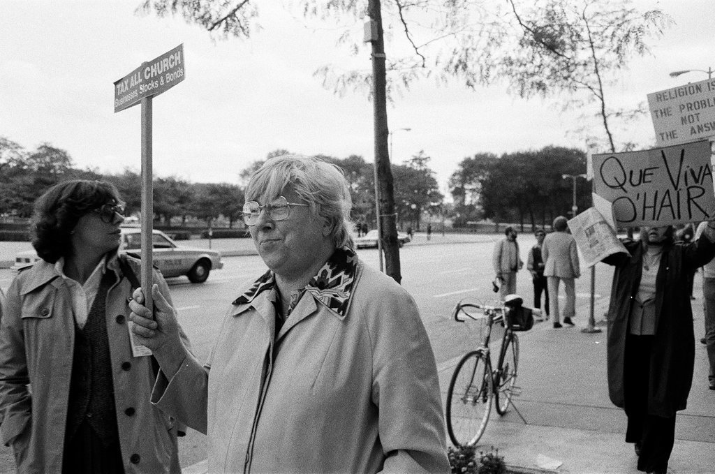 Atheist protest marchers - Bob (Robert) Black for Chicago Sun-Times