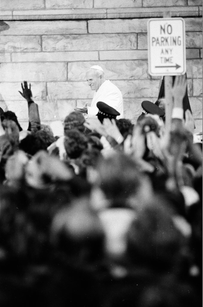 Pope John Paul II outside Holy Name Cathedral - Randy B. Leffingwell for Chicago Sun-Times
