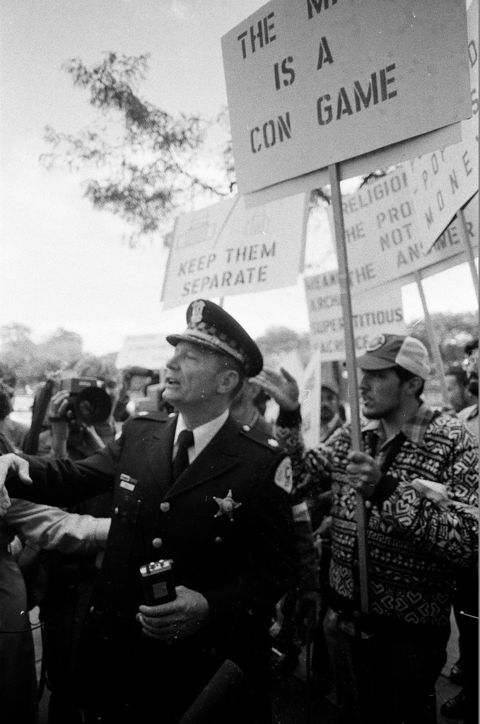 Atheist protest marchers - Anthony Suau for Chicago Sun-Times