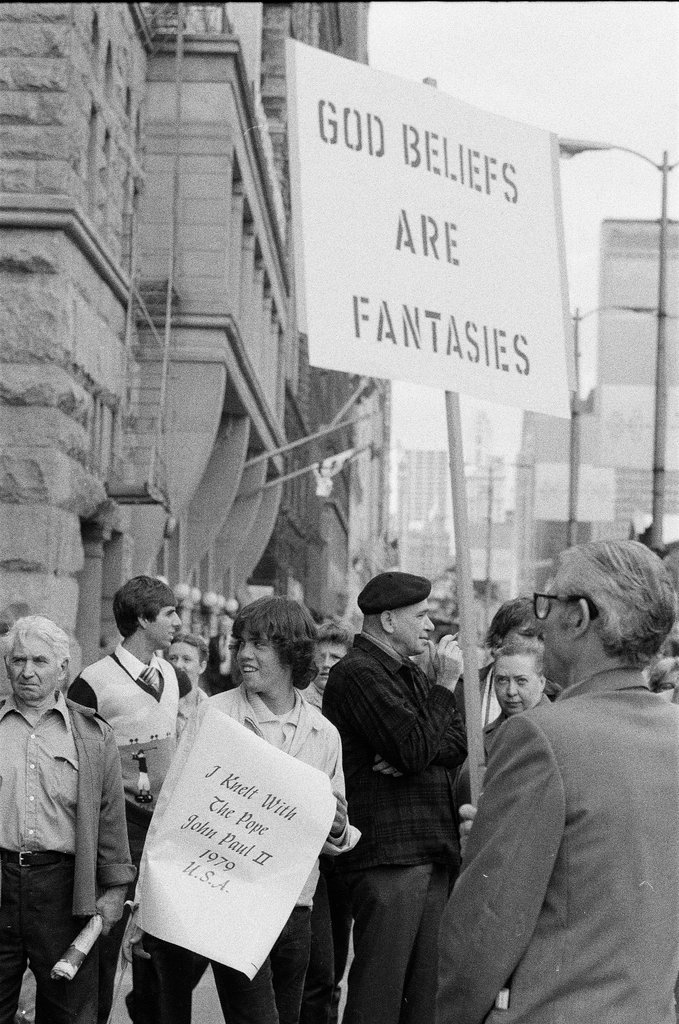 Atheist protest marchers - Bob (Robert) Black for Chicago Sun-Times