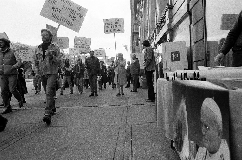 Atheist protest marchers - Bob (Robert) Black for Chicago Sun-Times