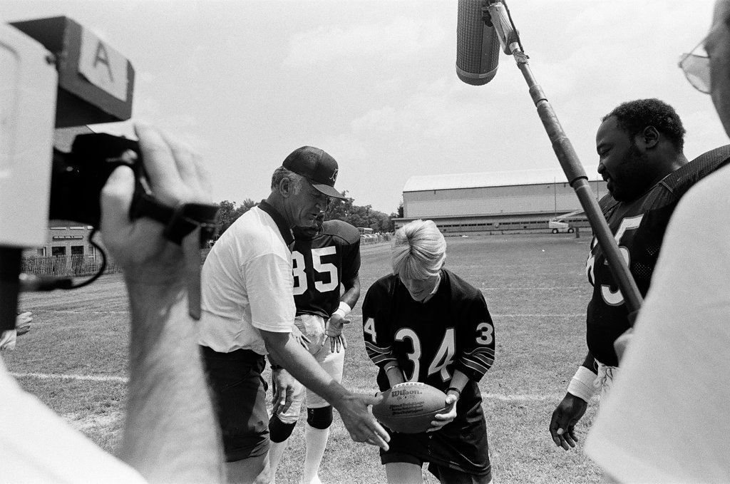 Sarah Purcell practices with the Chicago Bears - Reeve for Chicago Sun-Times