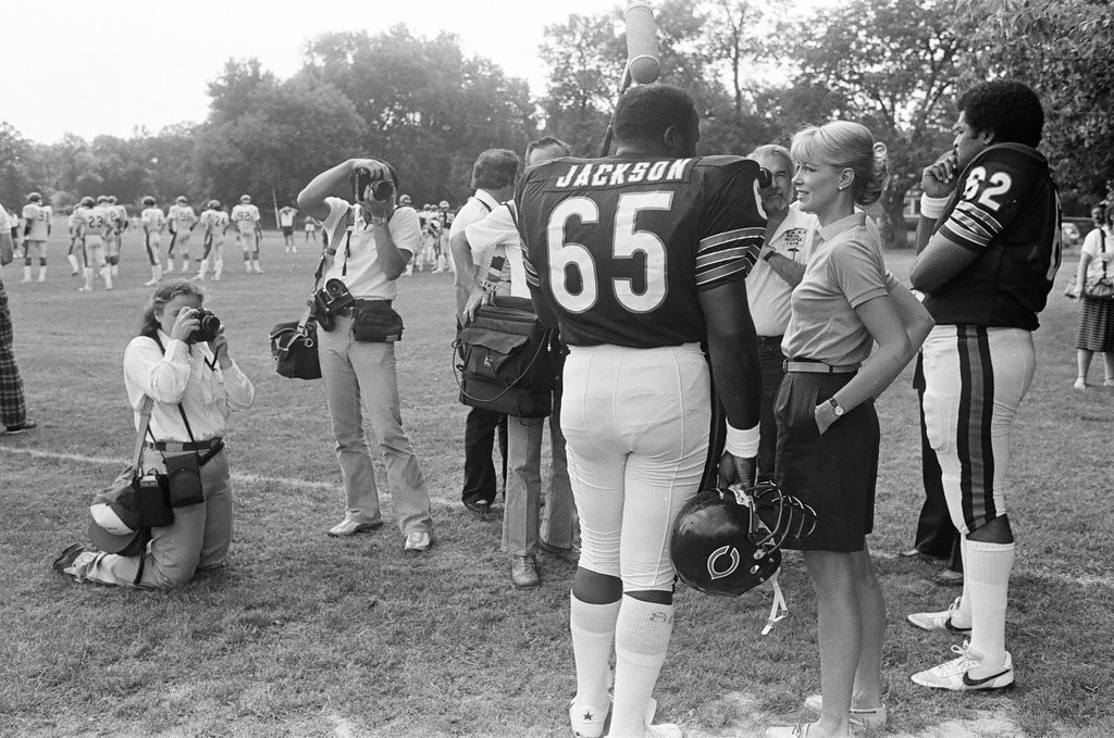 Sarah Purcell practices with the Chicago Bears - Reeve for Chicago Sun-Times